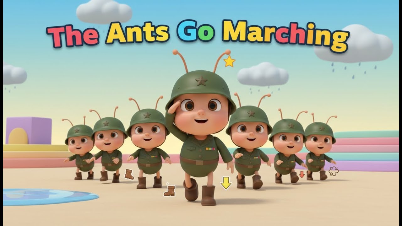 March & Count with the Army Ants 1–10 🐜 | Action Song + “BOOM BOOM BOOM!” for Kids | GUGUZUZUTV