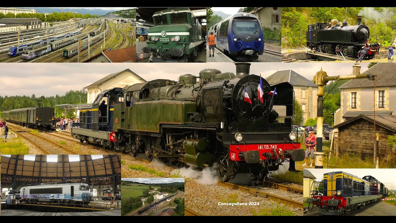 Trenes Vacaciones Ferroviarias🚂Train des Pignes🚂Rotonde de Chambéry🚂Train à Vapeur en Limousin🚂Part2