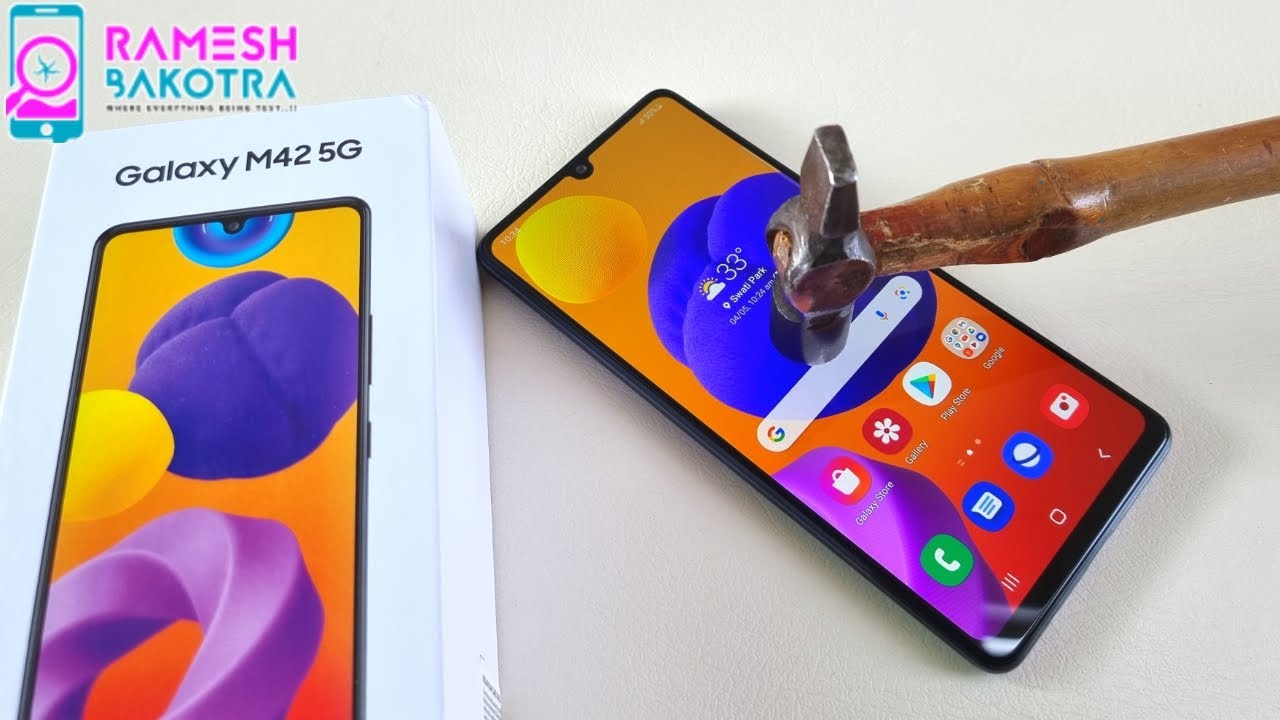 Samsung Galaxy M42 5G Screen Scratch test