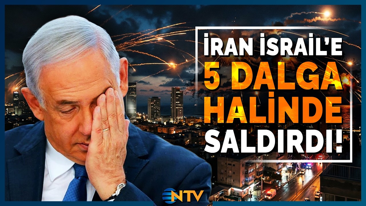 Tel-Aviv Siren Sesleri ile Yakılandı, İran İsrail'e 5 Dalga Halinde Saldırdı! | NTV