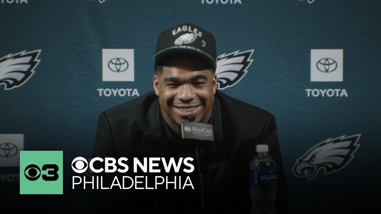 Eagles' first-round draft pick, Jihaad Campbell, talks about the excitement of playing for Philly