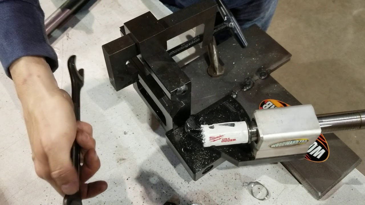 Woodward Fab WFN6 tube notcher. Hole Saw Notching