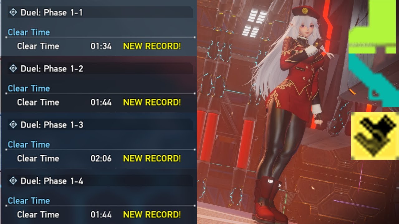 [PSO2:NGS] Duel Quests: Phases 1-1 ~ 1-4 Max Defi [Bo/Sl w/ Jet Boots]