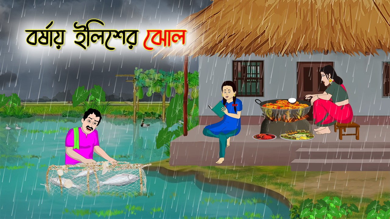 বর্ষায় ইলিশের ঝোল | Bangla Moral Story | Bangla Cartoon | Rupkothar Golpo