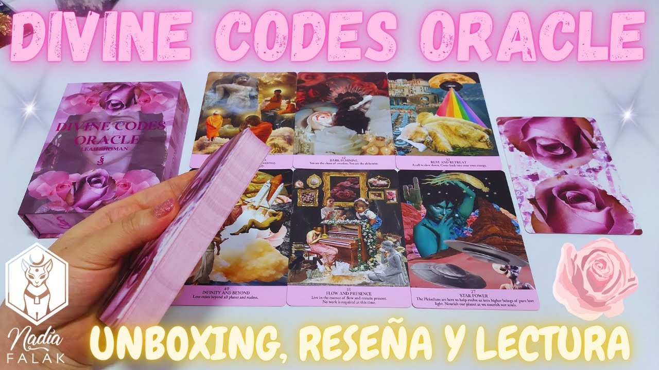 DIVINE CODES ORACLE 🌺 Unboxing, Reseña y Lectura 🩷 Nadia Falak