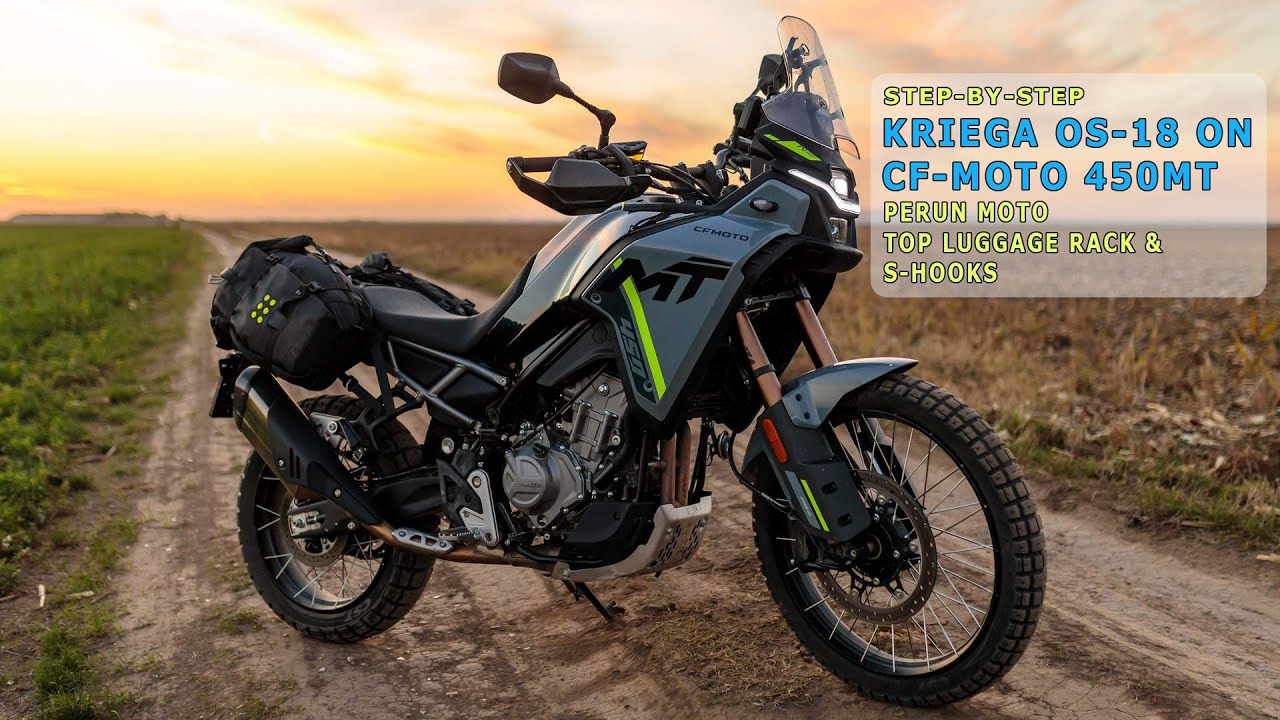 Kriega OS-18 + Perun Moto Luggage rack. A proven setup for CF-Moto 450MT
