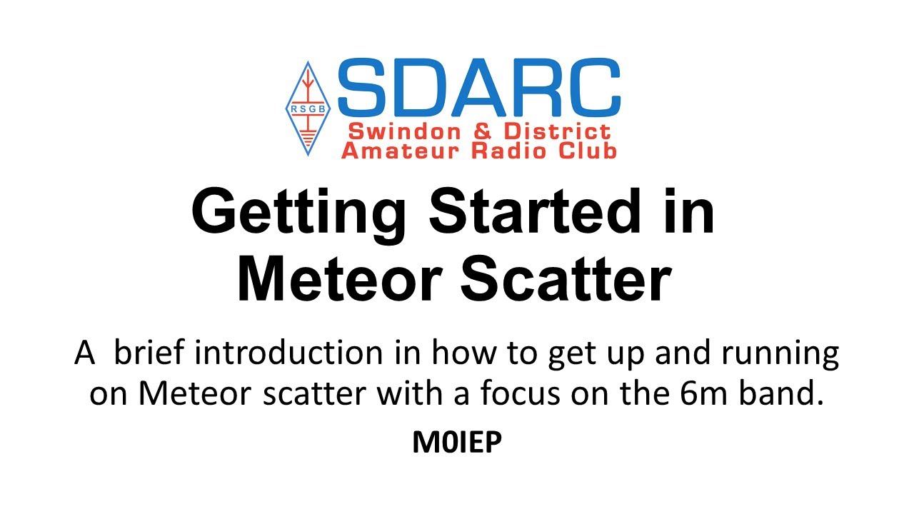 Getting Started in Meteor Scatter - M0IEP