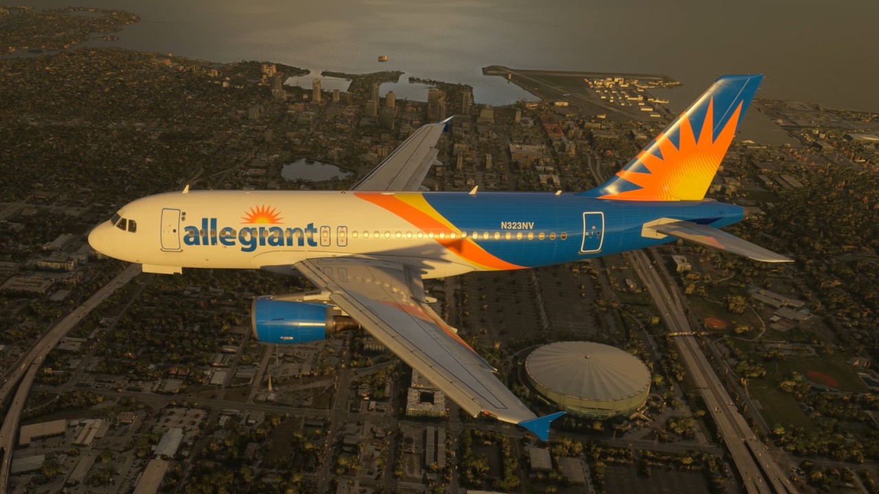 MSFS2024: Allegiant Airbus A319 St. Pete-Clearwater PIE - Key West EYW - St. Pete-Clearwater PIE