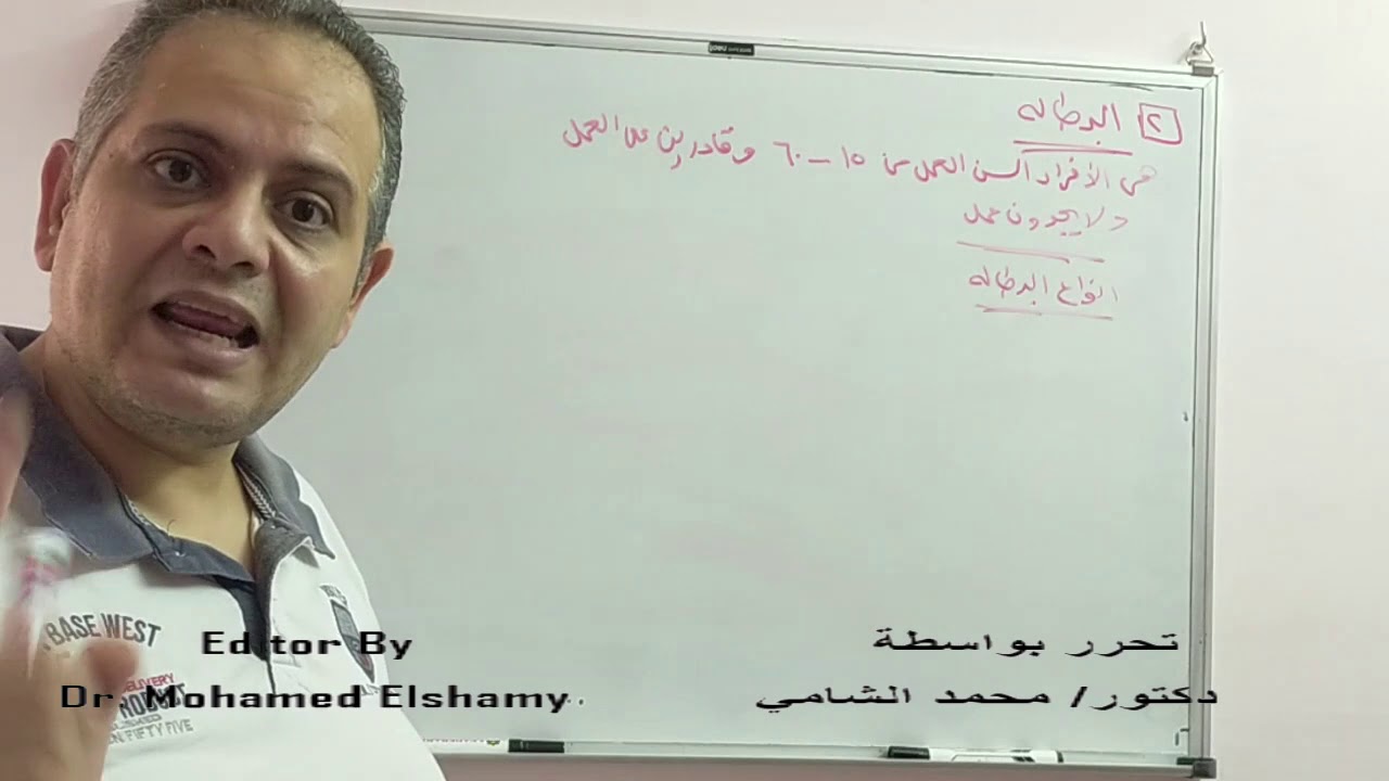 محاضرة الأخيرة اقتصاد كلي موضوع (البطالة والتضخم)