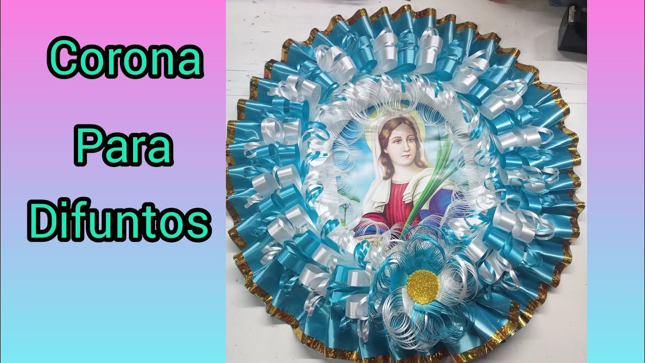 cómo hacer una corona para el día de mu3rt0s fácil de hacer y muy bonita
