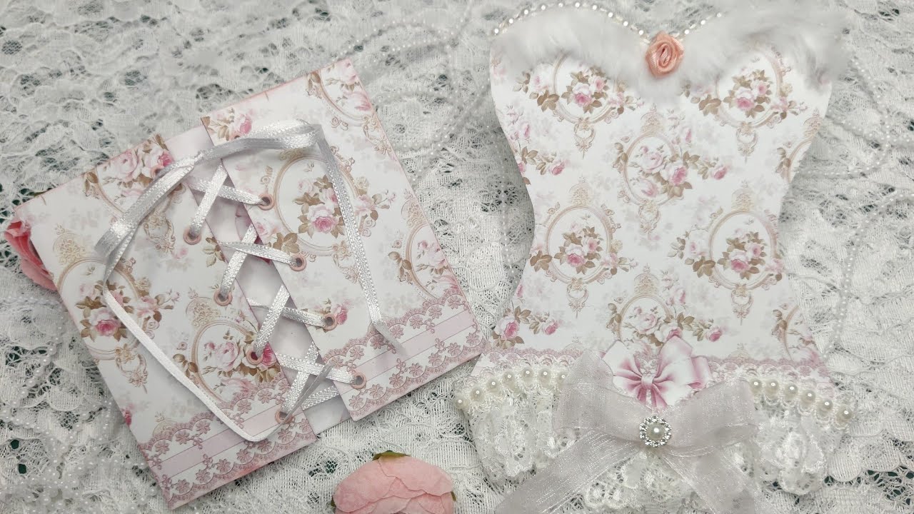 Tuto réaliser une carte originale dans un style #shabby #facile #scrapbooking ❤️