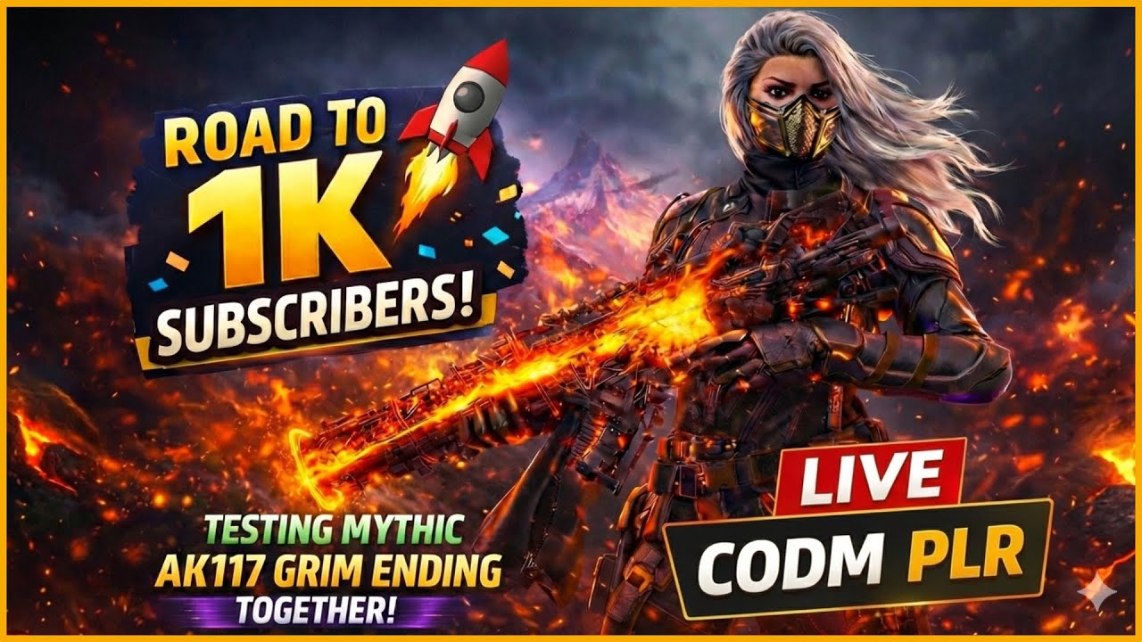 🔴 Road to 1K Subs🔥 Let’s Test Mythic AK117 Grim Ending Together 😳 | CODM BR LIVE | CODM PLR