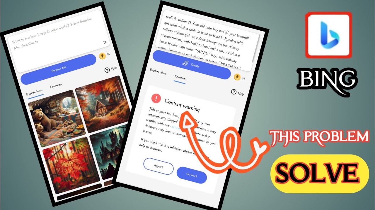 😲Prompts Content Warning problem Solve bing image creator tutorial bing image creator problem Solve