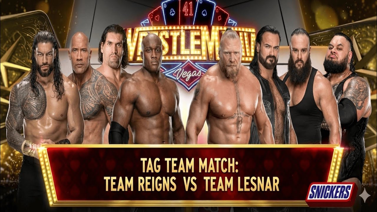 WWE 2K25 Team Roman Reigns Vs Team Brock Lesnar Match 