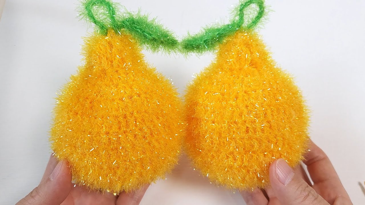 수세미뜨기 / 향기좋은 한라봉 수세미/Crochet Hallabong / Crochet dish scrubber