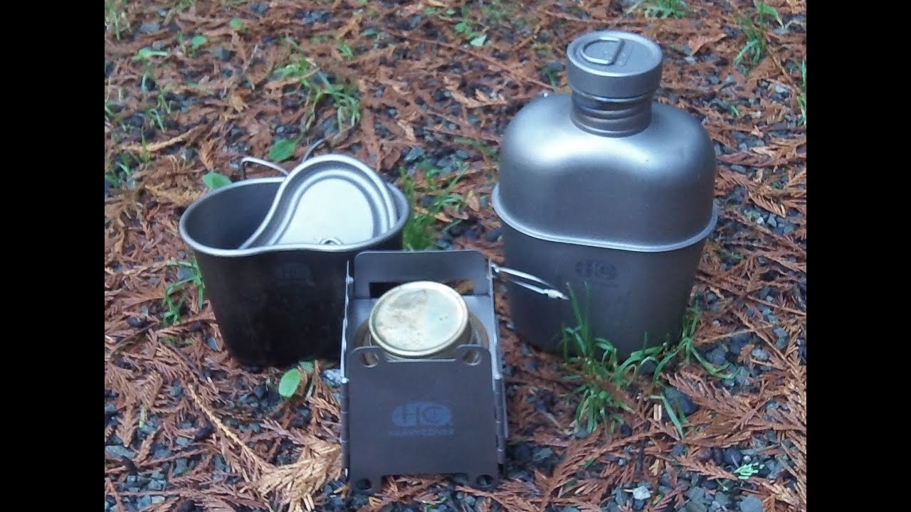 Heavycover Ti canteen cook kit.
