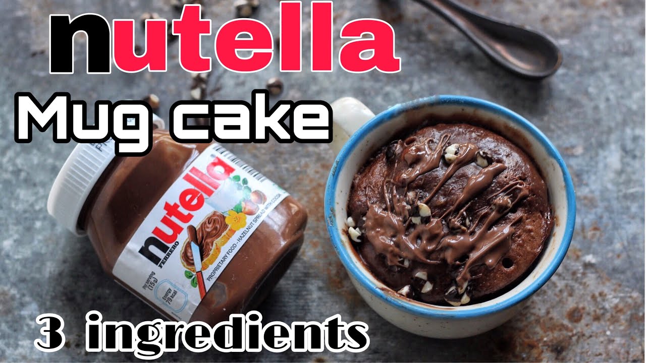 3 ingredient Nutella mug cake | Easy dessert recipe for lockdown