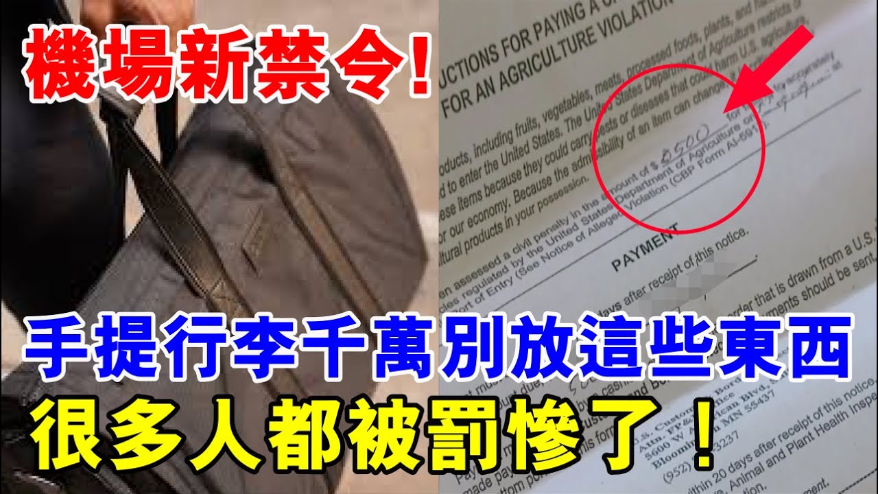 機場手提行李新禁令!！手提行李千萬別放這些東西，很多人都被罰慘了！