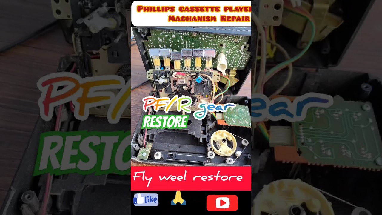 Philips cassette player machanism repair 🙂#cassette player restore #shorts#viral#youtube shorts