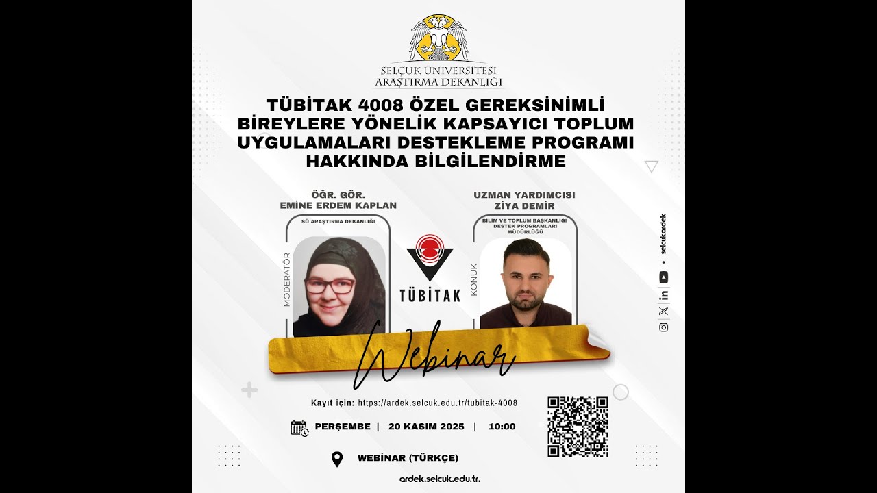 TÜBİTAK 4008 Özel Gereksinimli Bireylere Yönelik Kapsayıcı Toplum Uygulamaları Destekleme Programı