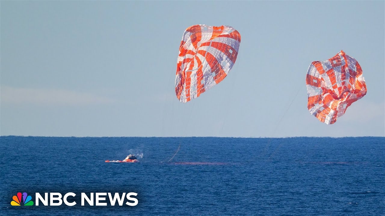 Watch highlights of Artemis II&rsquo;s return to Earth