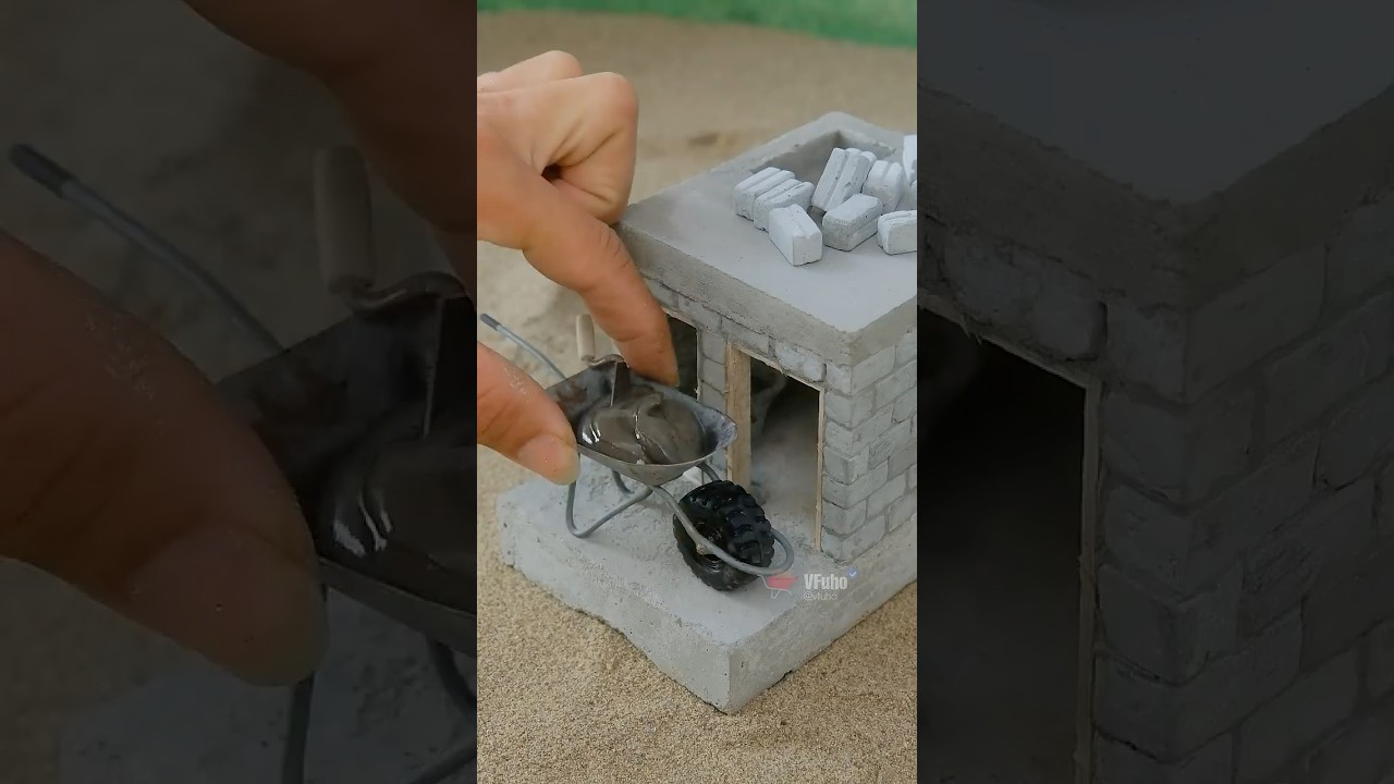 [Amazing] How to Build a Two-Story House Using Mini Bricks! #vfuho #house #miniature