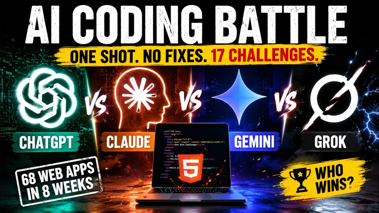 ChatGPT vs. Claude vs. Gemini vs. Grok: The Ultimate One-Shot Coding Battle