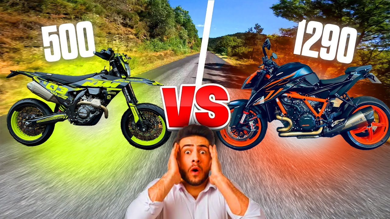 POV [4K] KTM 500 EXCF VS 1290 SUPERDUKE R ! 🔥