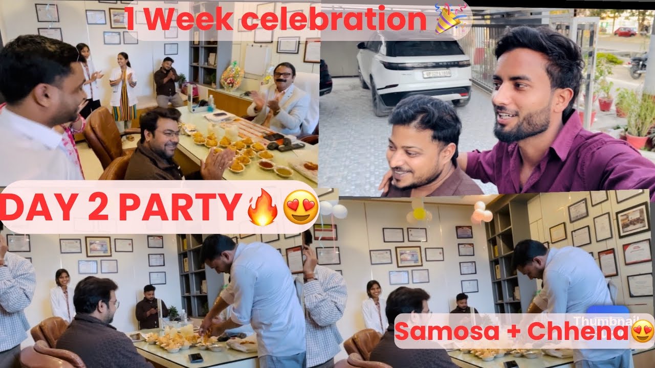 Celebration Week Day 2 😍 | Aaj Samosa aur Chhena Party 🔥 Dr. M.K. Yadav sir dada ban gay😍