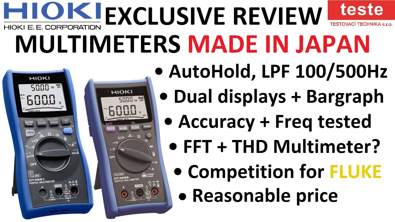 Japanese multimeters Hioki DT4256 and DT4261