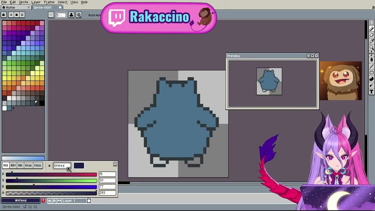 Speed paint pixel art Snorlax Happy Feet Animation