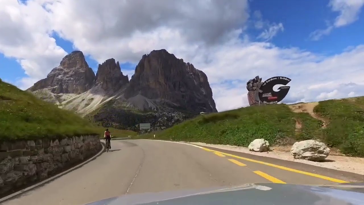 Pordoi Pass,  Sella Pass and Gardena Pass, Dolomites.