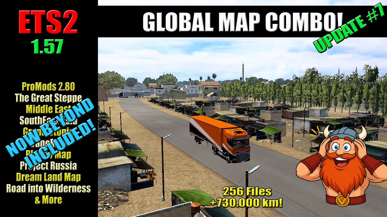 ETS2 🗺️​ GLOBAL MAP COMBO (INCLUYE BEYOND!) 🔥 El combo MAS GRANDE 😱 161 Países y 3349 Ciudades 🌏 🚛