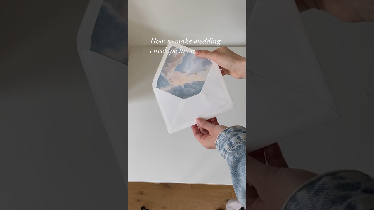 How to make envelope liner for wedding invitations at home  #weddinginvitation #envelope #tutorial