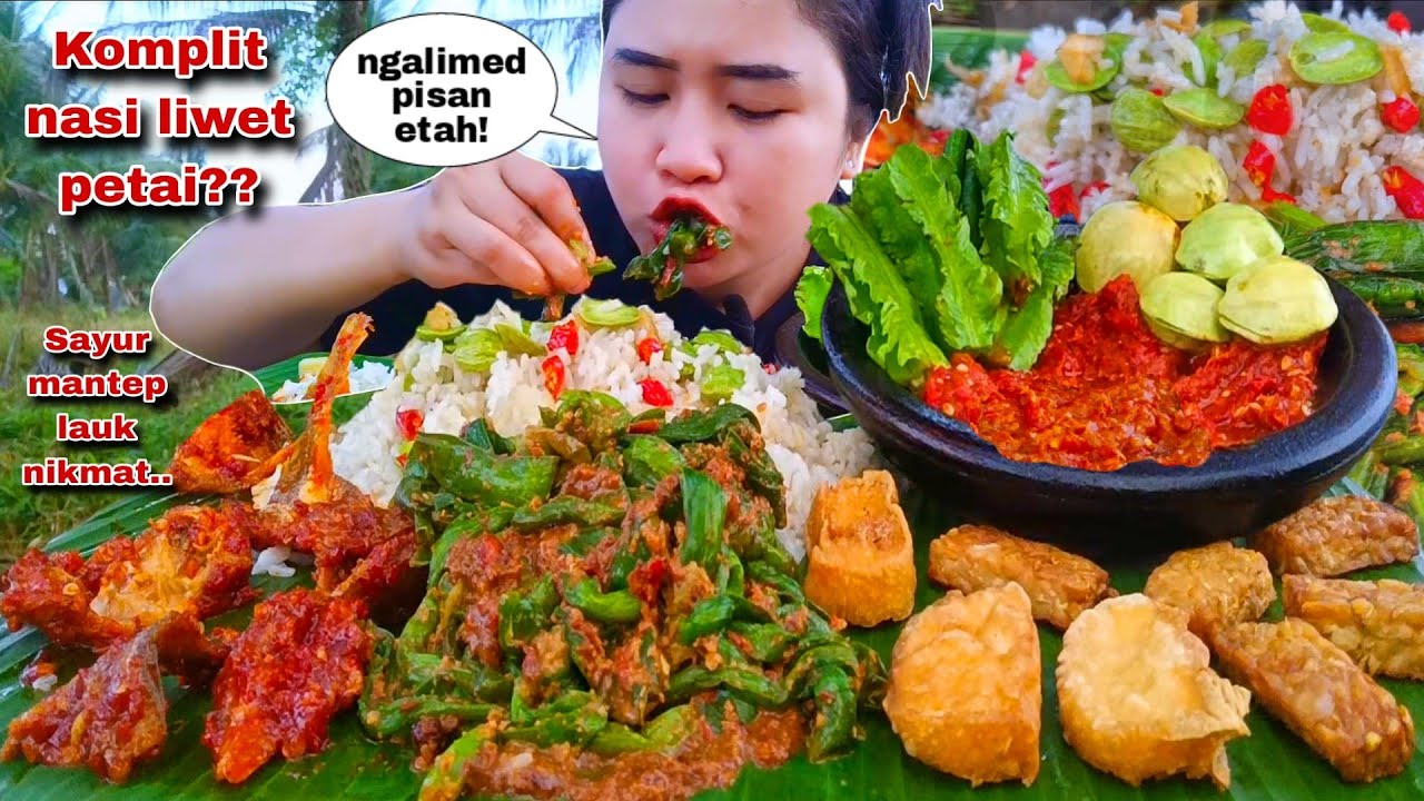 GURIH NGEUNAH CEUNAH, PECEL GENJER NASI LIWET PETAI BALADO IKAN ASIN PALA BATU LALAPAN MENTAH