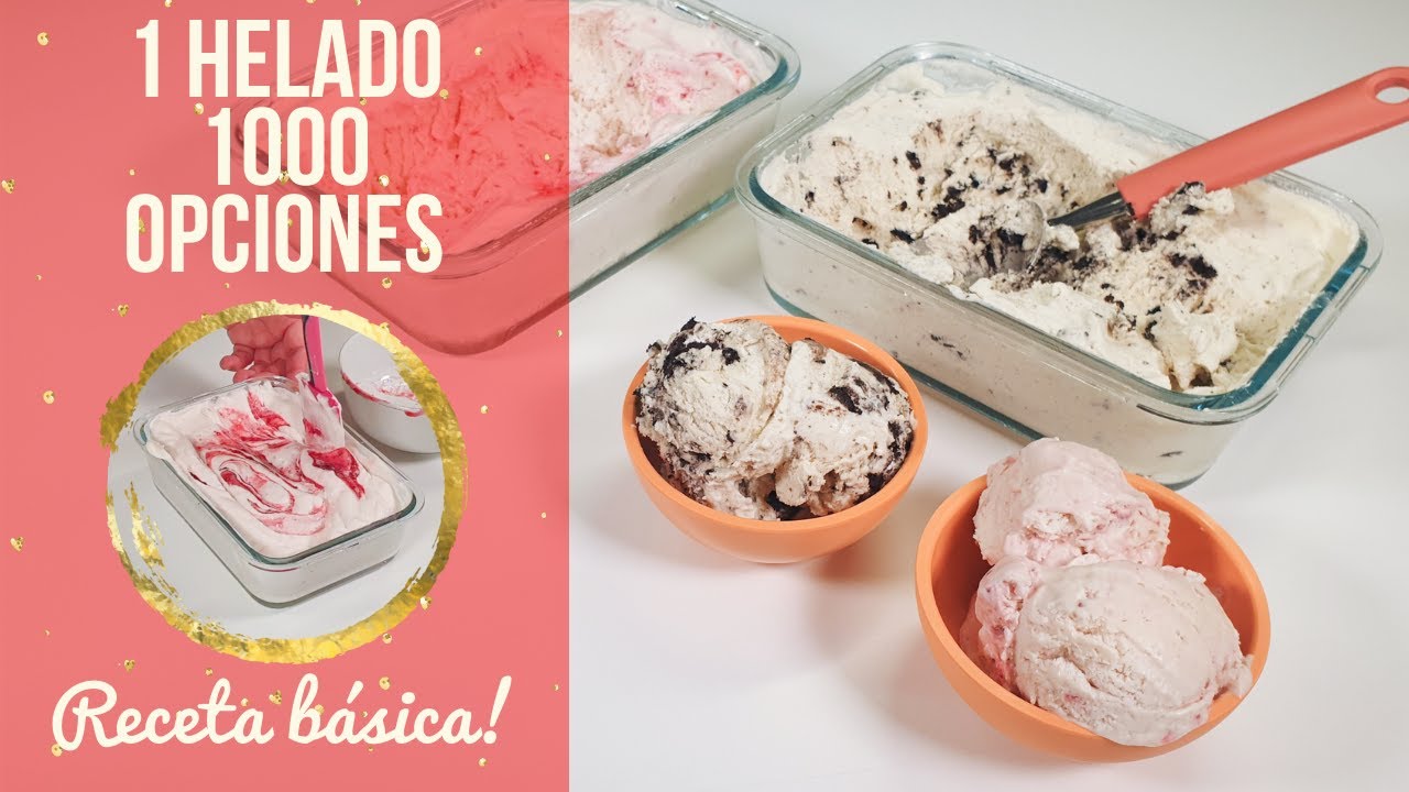HELADO CASERO | HELADO BASE CASERO | Solo 3 Ingredientes | COMO PREPARAR HELADO PARA VENTA