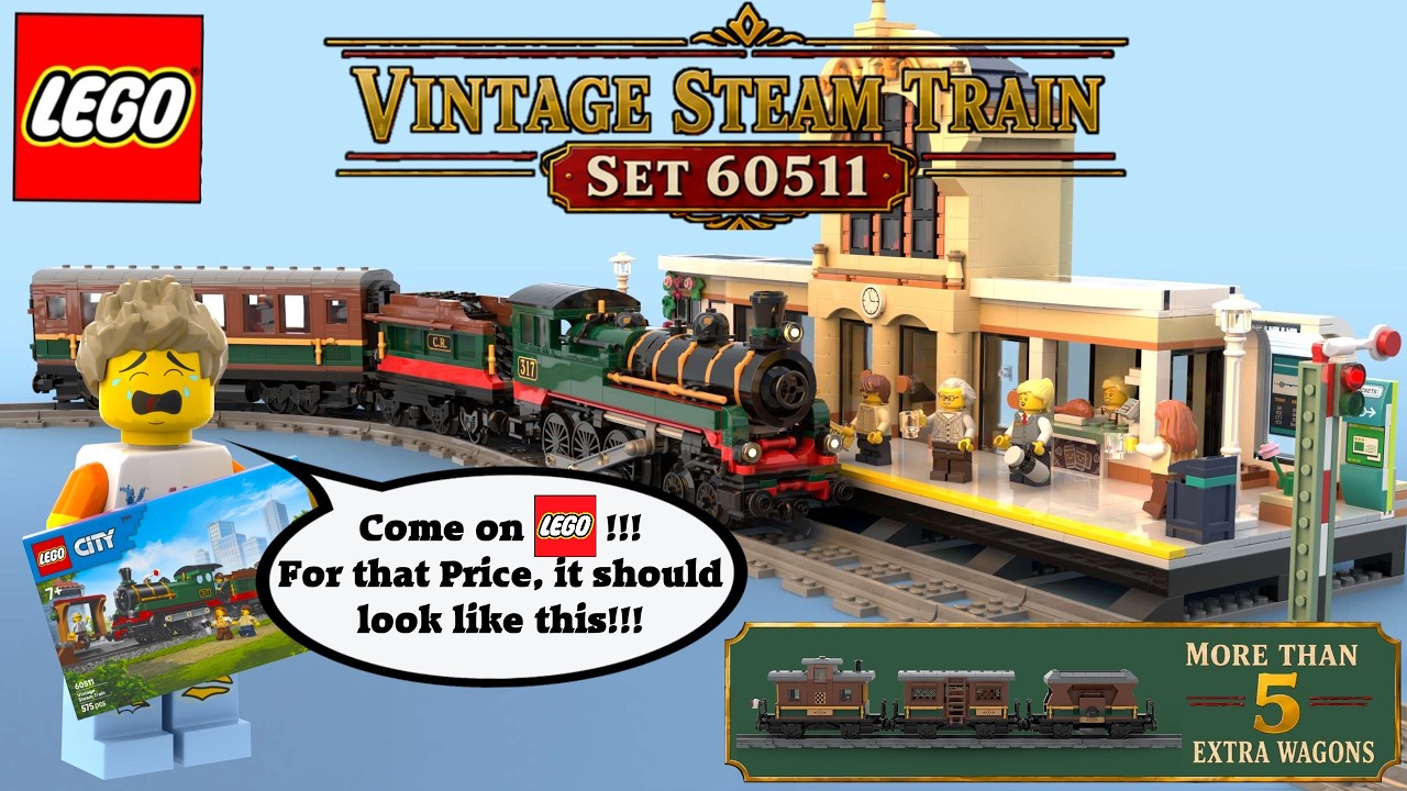 LEGO&reg; &mdash; 60511 &mdash; Винтажный паровоз &mdash; Честный обзор