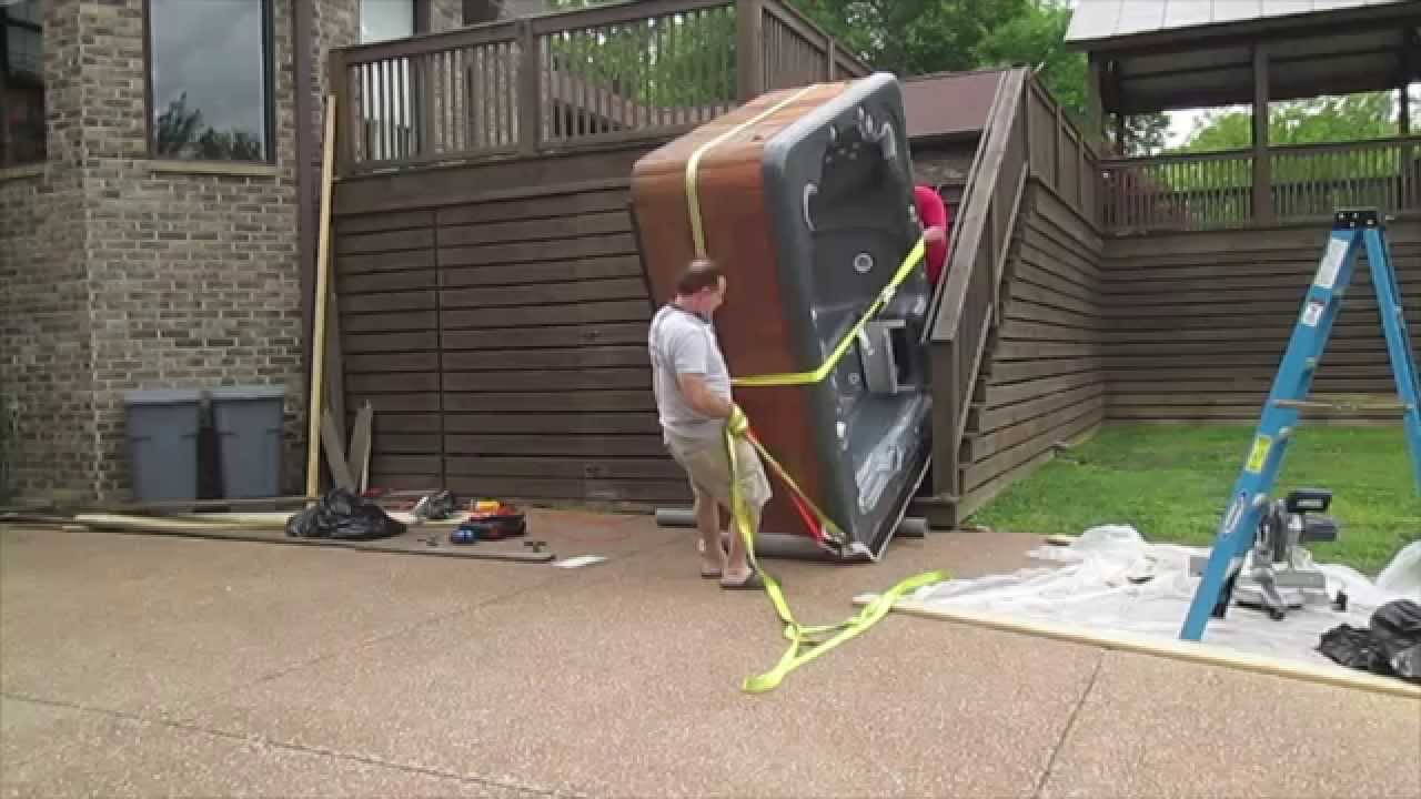 The Spa Guy Moving Series La Spa Off High Deck Down Steps