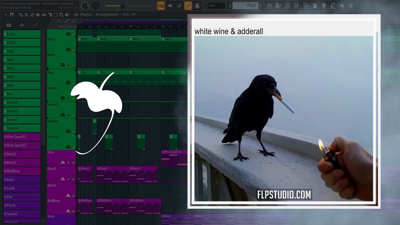The Chainsmokers, Beau Nox - White Wine & Adderall (FL Studio Remake)