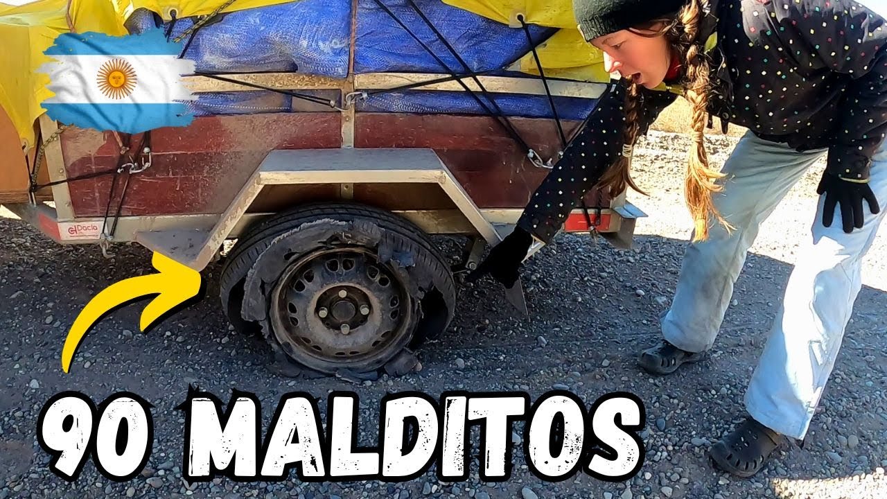 ESTOUROU O PNEU no RÍPIO da Ruta 40 (Bardas Blancas - Ruta 40) - 🇦🇷 / Ep130