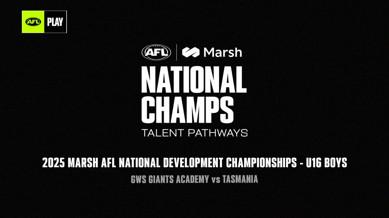 GWS Giants Academy v Tasmania (2025 Marsh AFL National Dev. Champs – U16 Boys)