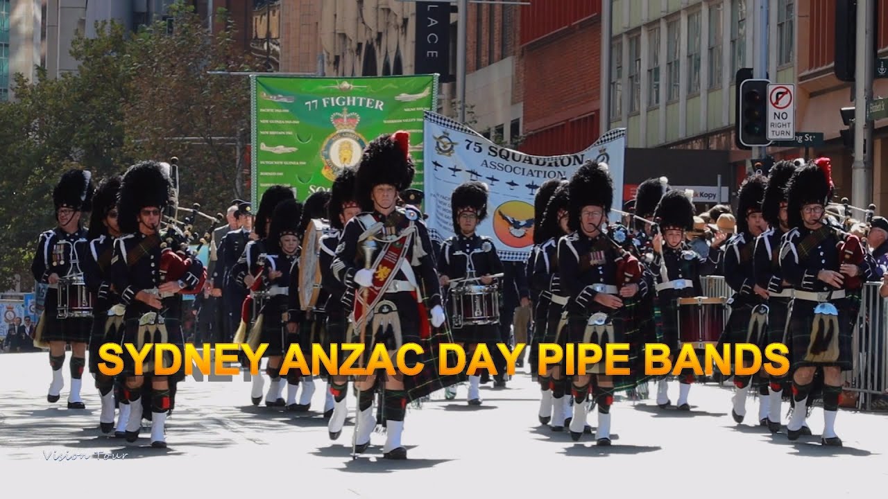 Sydney ANZAC Day March 2024 | Pipe Bands ( 2 )