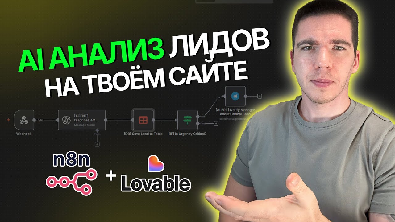 Показываю КАК ЛЕГКО СОЗДАТЬ САЙТ на LOVABLE и подключить N8N + новые таблицы от N8N