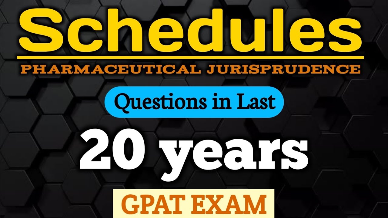 Jurisprudence Schedules Mcqs |  D&C Act 1940 | jurisprudence previous year questions | GPAT 2023