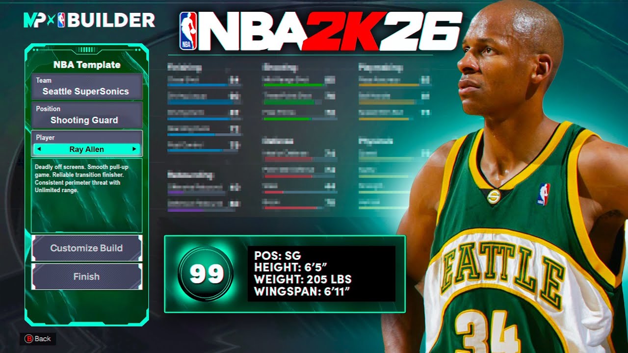 BEST RAY ALLEN BUILD | NBA 2K26 NEXT GEN