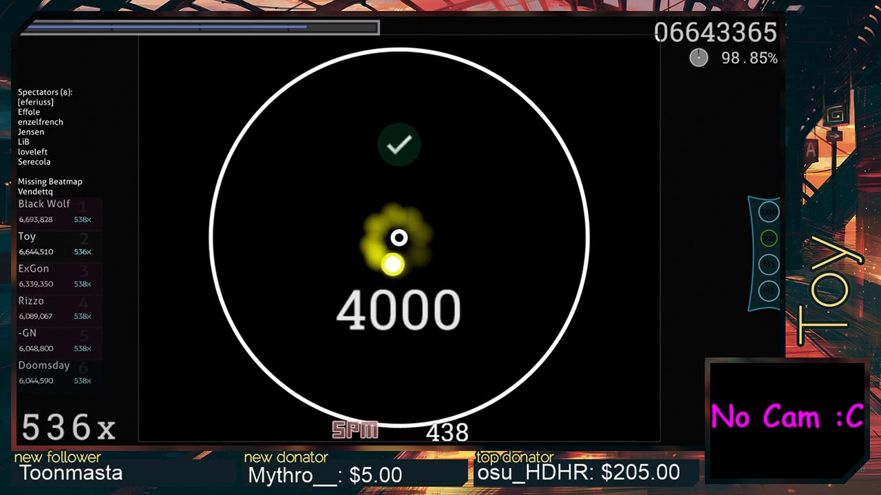 osu! | Toy | AKITO - Sakura Kagetsu [Pasonia's Insane] +HDDTHR 98.85% 595pp FC #1