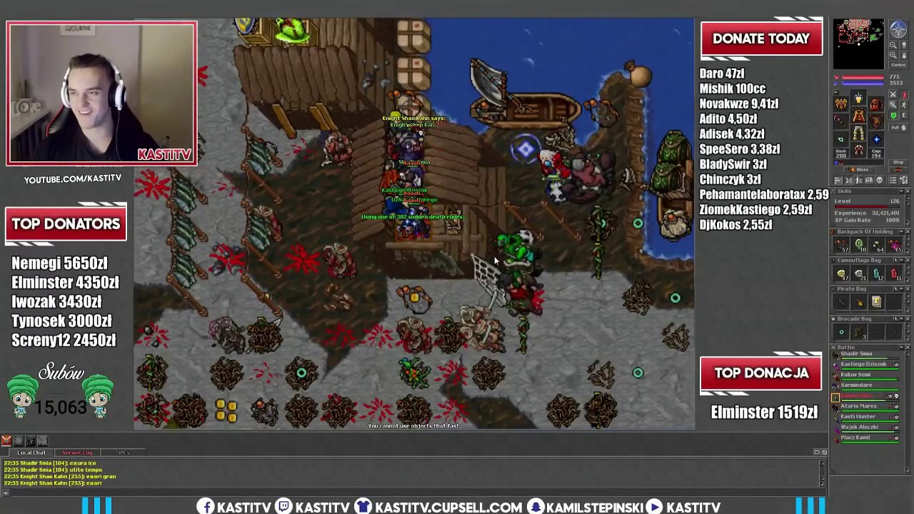 Tibia Kenora Kasti KastiTV - Masakra drużyny kastiego l2p go refugia