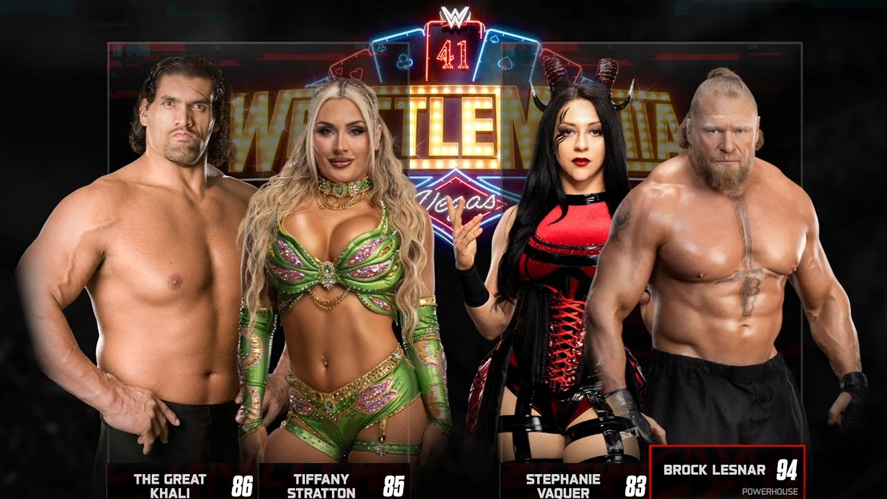 WWE 2K25 - Team The Great Khali vs Team Brock Lesnar