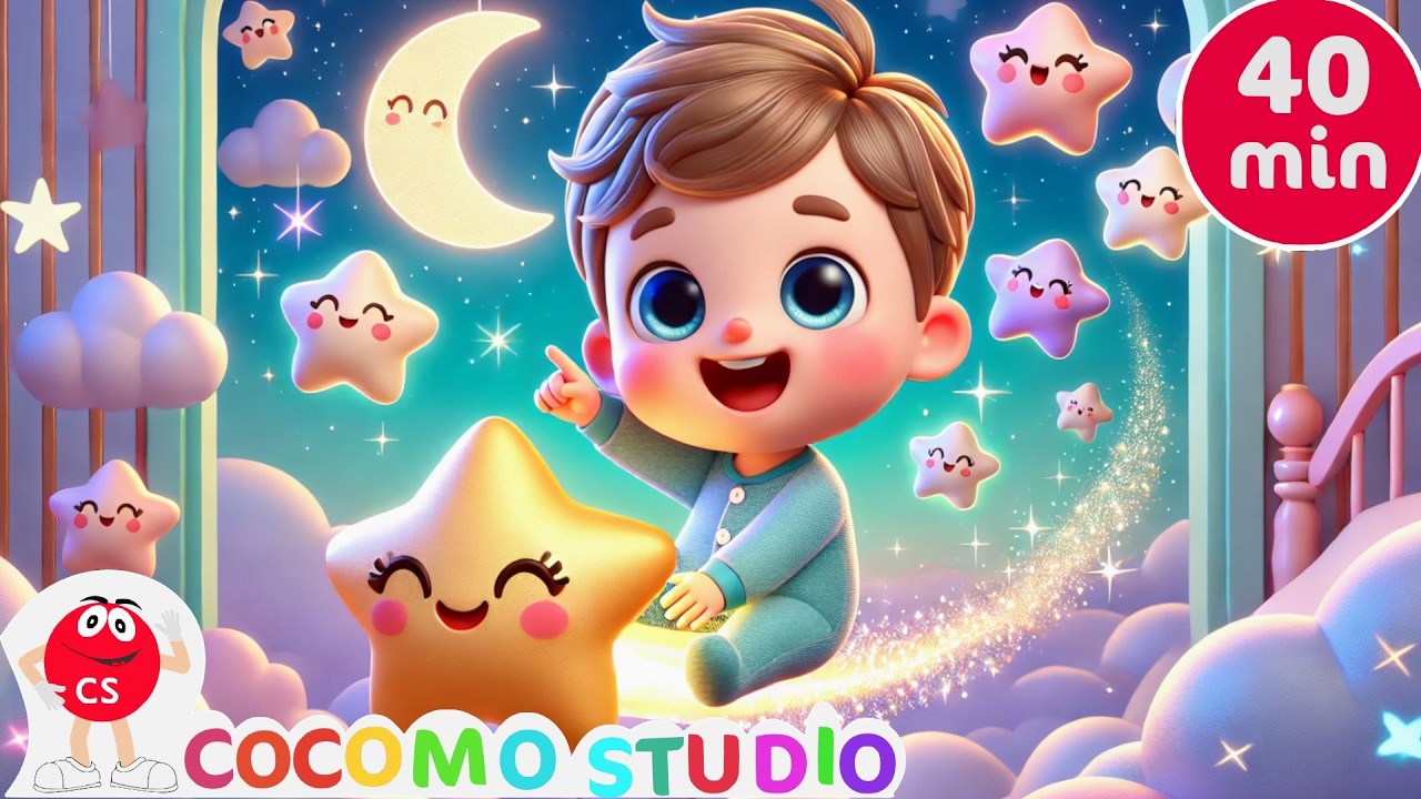 «Мерцай, мерцай, маленькая звёздочка» 🌙🎶 | Детская песенка для малышей, младенцев и детей дошколь...