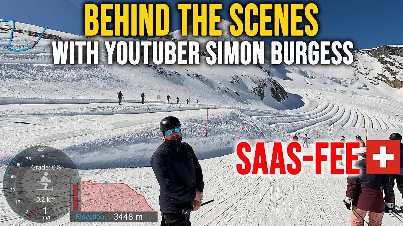[4K] Skiing Saas-Fee, Behind The Scenes With YouTuber Simon Burgess, Switzerland, GoPro HERO13